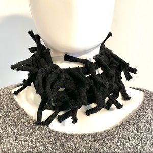 HardWear cashmere knot scarves, Ivory & Black